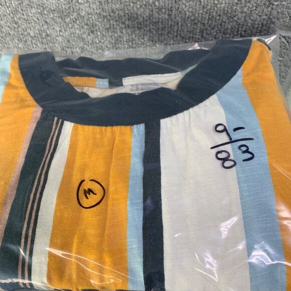 Vintage 90’s Guess T Shirt Mens Sz Medium Short Sleeves Logo Embroidered Striped - Picture 7 of 7